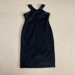 A black stretchable dress long